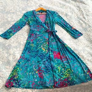 BCBG Max Azria Vibrant Wrap Dress. Size S